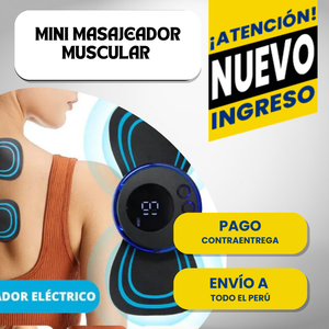 MINI MASAJEADOR MUSCULAR DE PULSO ELECTRICO RECARGABLE